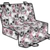 Pink Flowers Skull Pattern Print Pet Car Back Seat Cover - 4f2f5134d8cf
