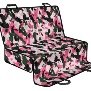 Pink Green And Black Camouflage Print Pet Car Back Seat Cover - 07f6d9ce5173