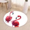 Pink Lover Round Flamingo Round Carpet Floor Rug Living Room Bedroom Decor Round Area Rug Carpet