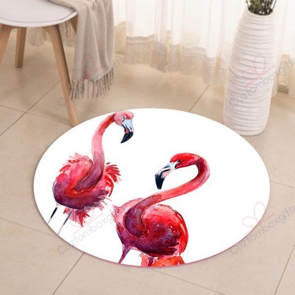 Pink Lover Round Flamingo Round Carpet Floor Rug Living Room Bedroom Decor Round Area Rug Carpet Pink Lover Round Flamingo Round Carpet Floor Rug Living Room Bedroom Decor Round Area Rug Carpet