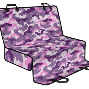 Pink Purple And Grey Camouflage Print Pet Car Back Seat Cover - 7a1dce5382d8
