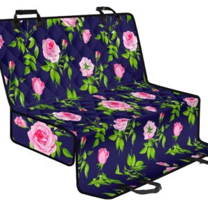 Pink Rose Floral Flower Pattern Print Pet Car Back Seat Cover - 87cae423ffc4
