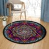 Pink Star Of David Round Carpet Floor Rug Living Room Bedroom Decor Round Area Rug Carpet