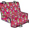 Pink Sugar Skull Pattern Print Pet Car Back Seat Cover - 775452e21aea