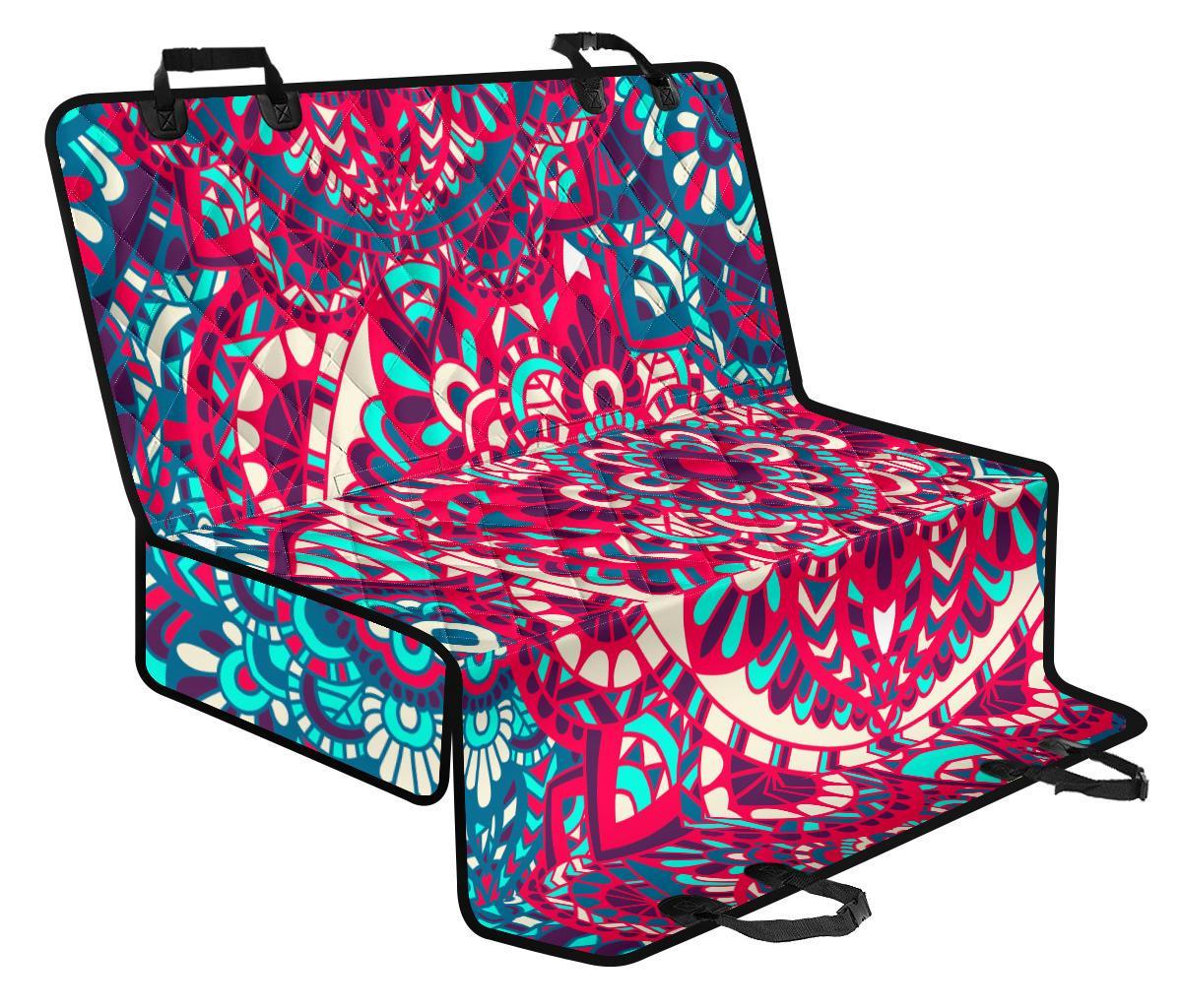 Pink Teal Bohemian Mandala Pattern Print Pet Car Back Seat Cover - 413723e0a9a7 Pink Teal Bohemian Mandala Pattern Print Pet Car Back Seat Cover - 413723e0a9a7
