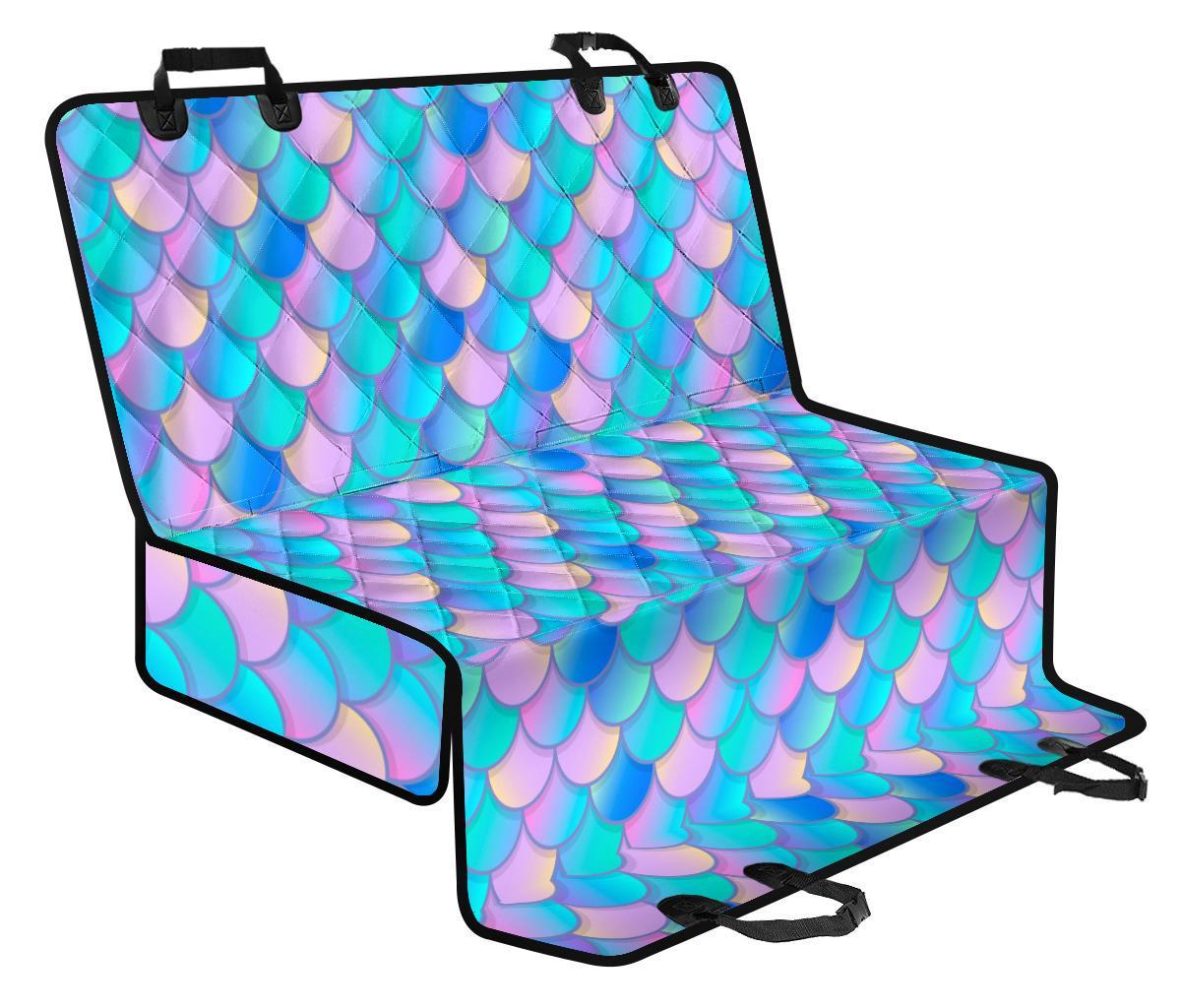 Pink Teal Mermaid Scales Pattern Print Pet Car Back Seat Cover - e1833a66e5db Pink Teal Mermaid Scales Pattern Print Pet Car Back Seat Cover - e1833a66e5db