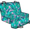 Pink Teal Tropical Leaf Pattern Print Pet Car Back Seat Cover - c39276b78a69