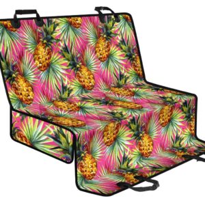 Pink Watercolor Pineapple Pattern Print Pet Car Back Seat Cover - 28fdcb57a418