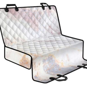 Pink White Grey Marble Print Pet Car Back Seat Cover - 82420ff0175a