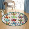 Pinwheel Round Carpet Floor Rug Living Room Bedroom Decor Round Area Rug Carpet