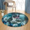 Pitbull Dreamcatcher Round Carpet Floor Rug Living Room Bedroom Decor Round Area Rug Carpet