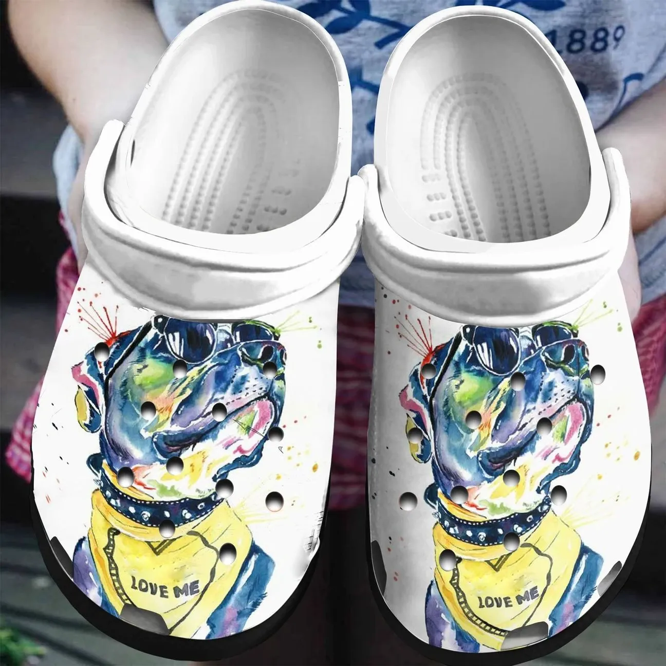 Pitbull Personalized Clog Custom Crocs Comfortablefashion Style Comfortable For Women Men Kid Print 3D Cool Pitbull Personalized Clog Custom Crocs Comfortablefashion Style Comfortable For Women Men Kid Print 3D Cool