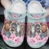 Pitbull Personalized Clog Custom Crocs Comfortablefashion Style Comfortable For Women Men Kid Print 3D Floral Pitbulls