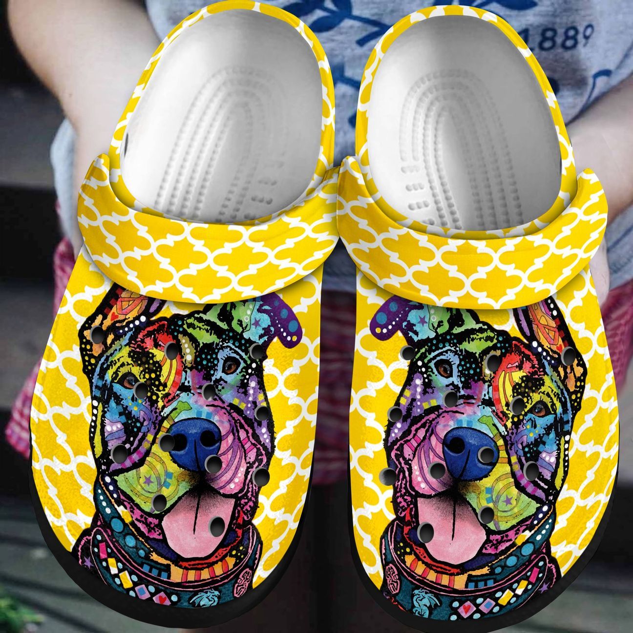 Pitbull Personalized Clog Custom Crocs Comfortablefashion Style Comfortable For Women Men Kid Print 3D Happy Pitbull Pitbull Personalized Clog Custom Crocs Comfortablefashion Style Comfortable For Women Men Kid Print 3D Happy Pitbull
