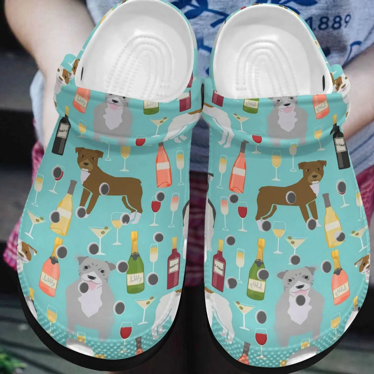 Pitbull Personalized Clog Custom Crocs Comfortablefashion Style Comfortable For Women Men Kid Print 3D Pitbull And Wine Pitbull Personalized Clog Custom Crocs Comfortablefashion Style Comfortable For Women Men Kid Print 3D Pitbull And Wine