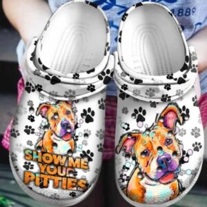 Pitbull Show Me Your Pitties Crocs Crocband Clog Comfortable For Mens Womens Classic Clog Water Shoes Shoes Hothotth 151020