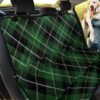 Plaid Green And Black Car Back Seat Cover Dog Car Seat Covers