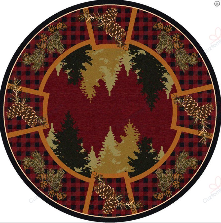 Plaid Woodsman Round Carpet Floor Rug Living Room Bedroom Decor Round Area Rug Carpet Plaid Woodsman Round Carpet Floor Rug Living Room Bedroom Decor Round Area Rug Carpet