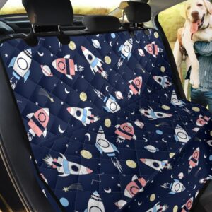 Planet And Spaceship Pattern Car Back Seat Cover Dog Car Seat Covers - d67d2c32ccab