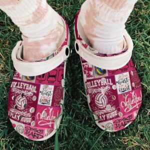 Play Hard Shoes Clog Crocs Clog – Volleyball I Play Huge Crocbland Clog Birthday Gift For Woman Girl