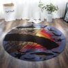 Play Skydiving Round Carpet Floor Rug Living Room Bedroom Decor Round Area Rug Carpet