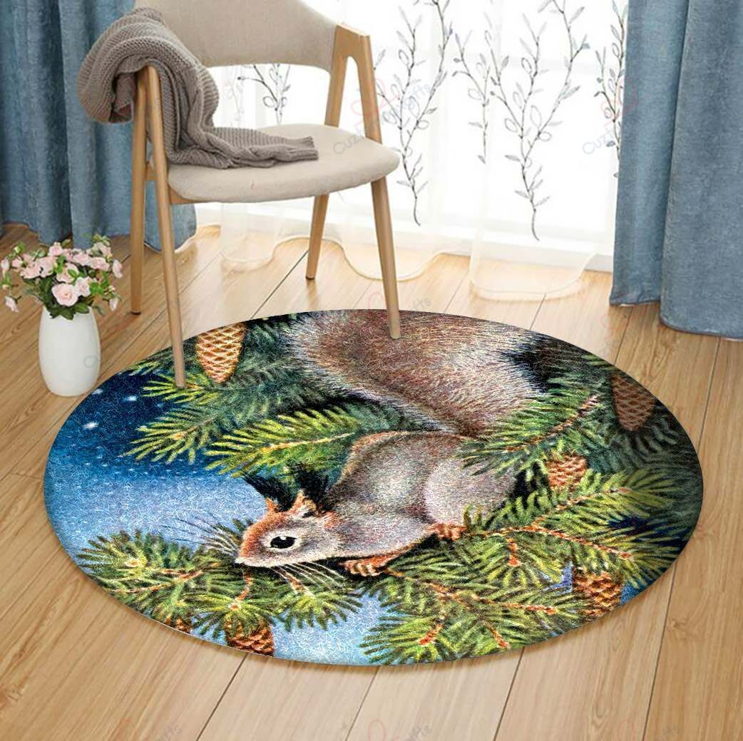Playing Squirrel Round Carpet Floor Rug Living Room Bedroom Decor Round Area Rug Carpet Playing Squirrel Round Carpet Floor Rug Living Room Bedroom Decor Round Area Rug Carpet