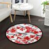 Plum Blossom Round Carpet Floor Rug Living Room Bedroom Decor Round Area Rug Carpet