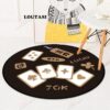 Poker Round Carpet Floor Rug Living Room Bedroom Decor Round Area Rug Carpet