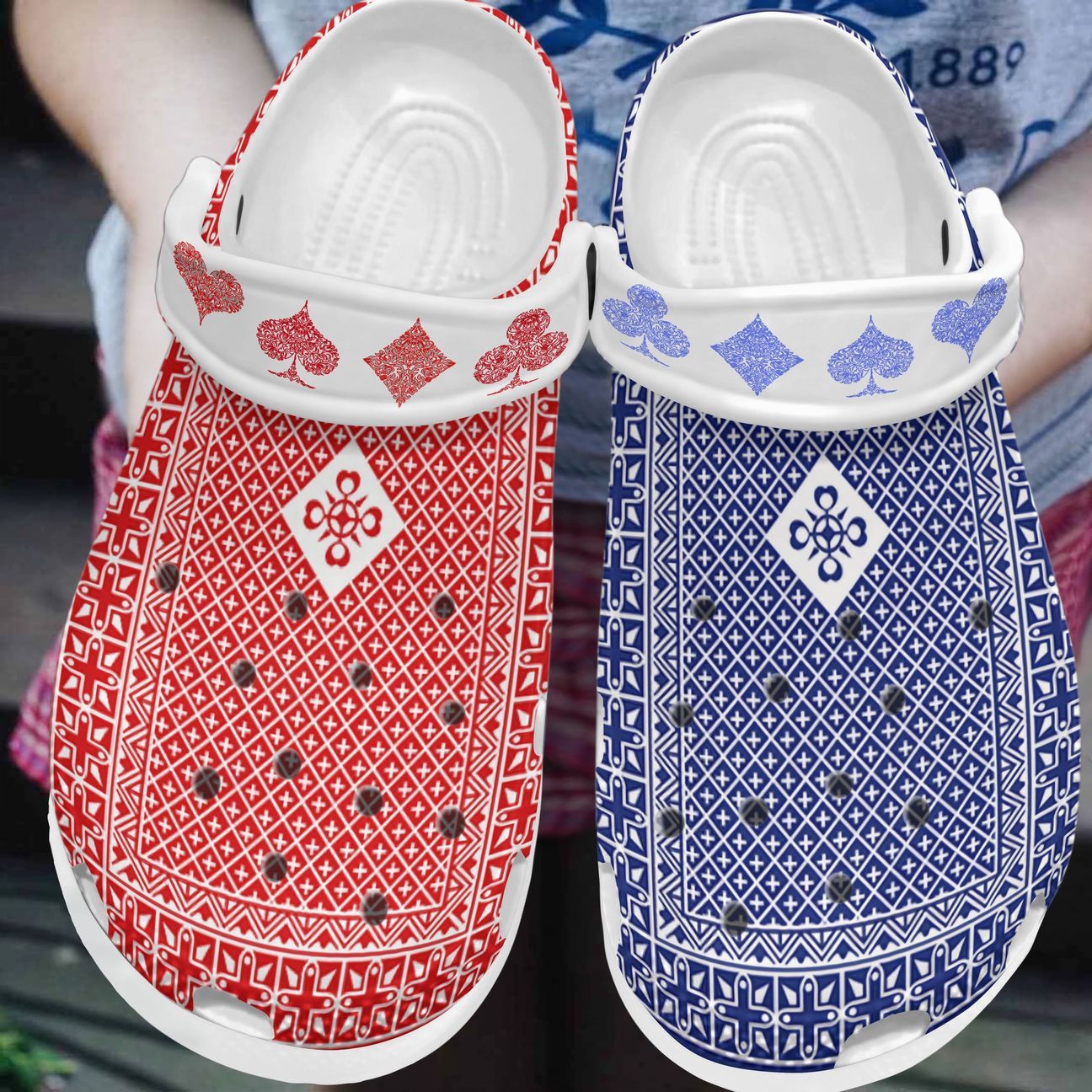 Poker Personalized Clog Custom Crocs Comfortablefashion Style Comfortable For Women Men Kid Print 3D One Pair Poker Personalized Clog Custom Crocs Comfortablefashion Style Comfortable For Women Men Kid Print 3D One Pair