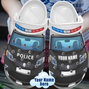 Police Car Personalized Clog Custom Crocs Comfortablefashion Style Comfortable For Women Men Kid Print 3D