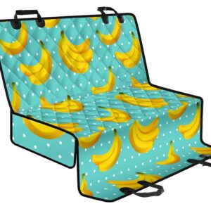 Polka Dot Banana Pattern Print Pet Car Back Seat Cover - 2492bd5b0377