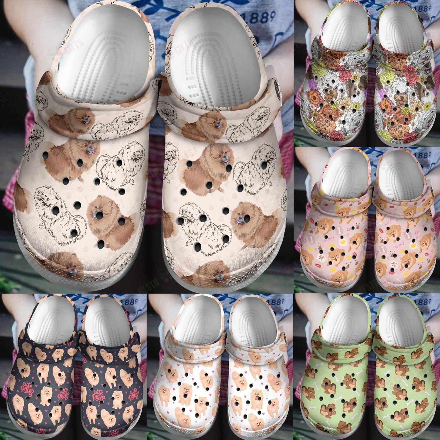 Pomeranian Crocs Clog Classic Clog Pomeranian Collection Shoes Pomeranian Crocs Clog Classic Clog Pomeranian Collection Shoes