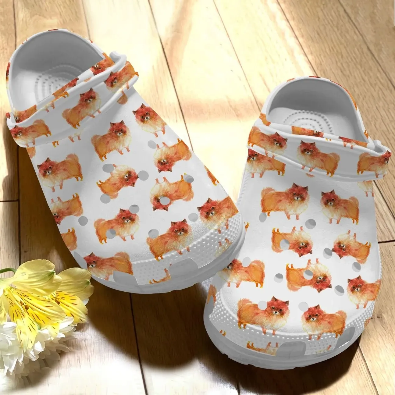 Pomeranian Personalize Clog Custom Crocs Fashionstyle Comfortable For Women Men Kid Print 3D Lovely Pomeranian Pomeranian Personalize Clog Custom Crocs Fashionstyle Comfortable For Women Men Kid Print 3D Lovely Pomeranian