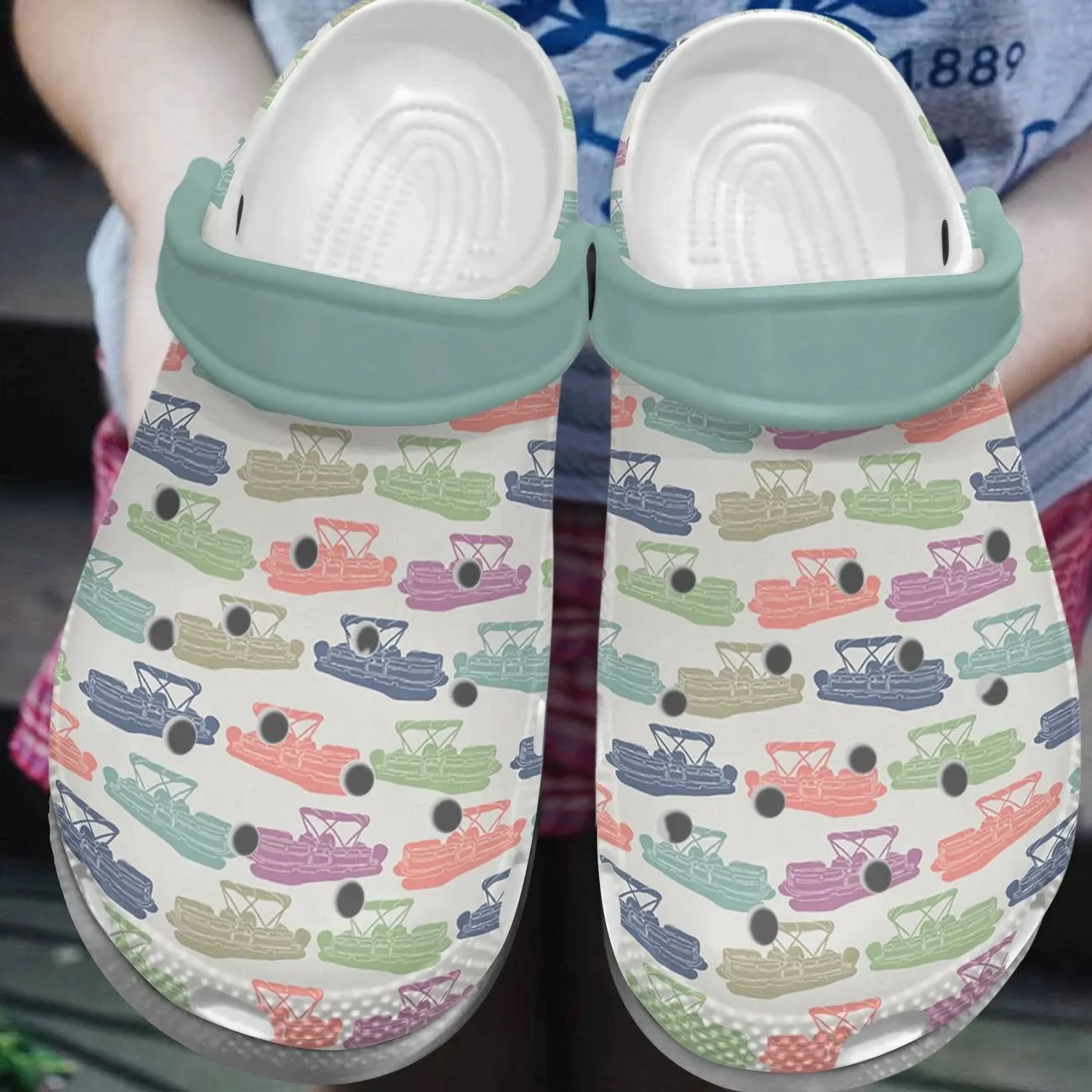 Pontoon Personalize Clog Custom Crocs Fashionstyle Comfortable For Women Men Kid Print 3D Pontoon Love Pontoon Personalize Clog Custom Crocs Fashionstyle Comfortable For Women Men Kid Print 3D Pontoon Love