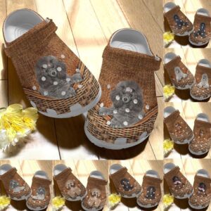Poodle Personalize Clog Custom Crocs Fashionstyle Comfortable For Women Men Kid Print 3D Whitesole Poodle Collection