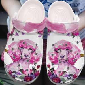 Poodle Personalized Clog Custom Crocs Comfortablefashion Style Comfortable For Women Men Kid Print 3D Watercolor Poodle