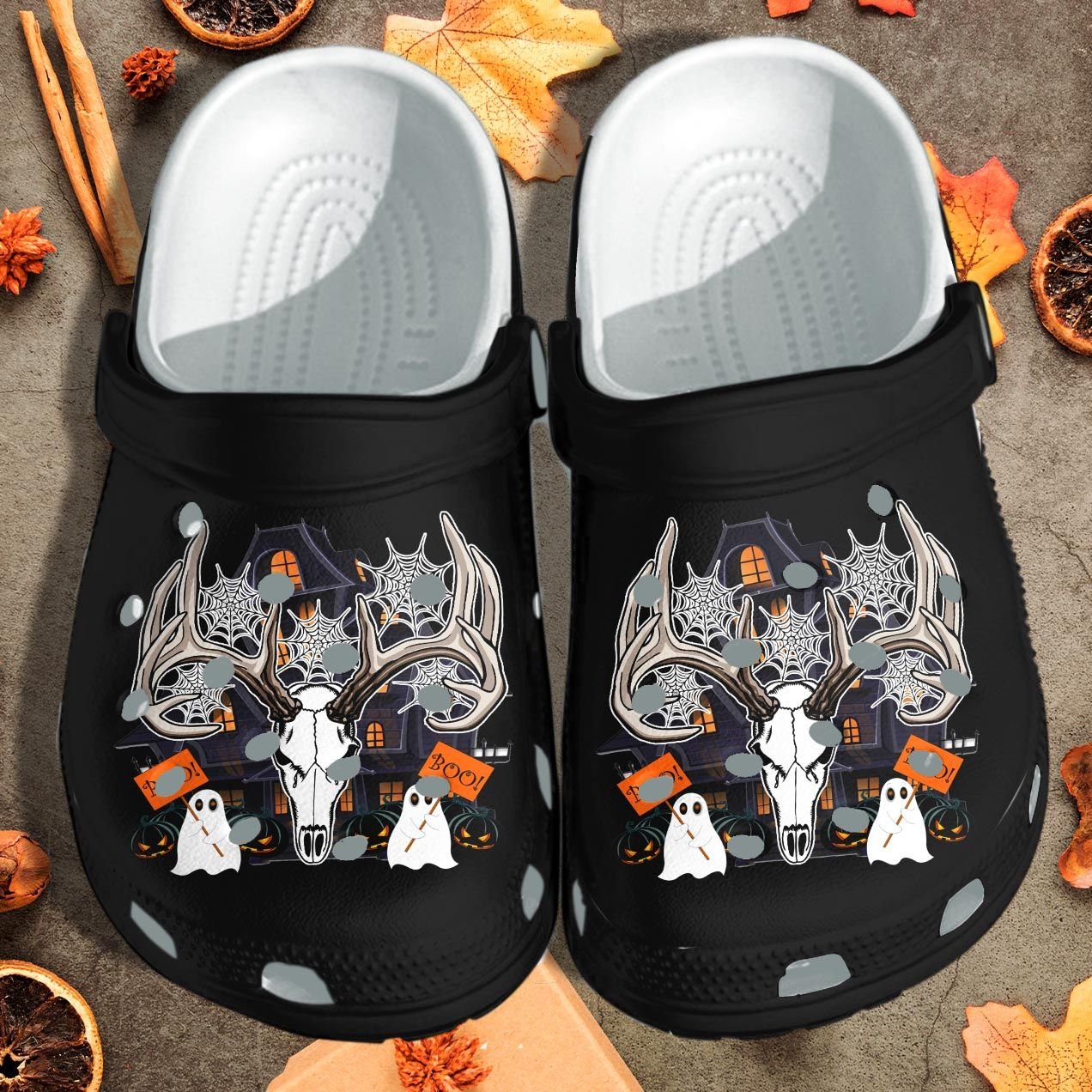 Portrait Deer Skull Ghost Pumpkin Castle Shoes Clog – Happy Halloween Crocs Clog Crocband Clog Birthday Gift For Man Women Portrait Deer Skull Ghost Pumpkin Castle Shoes Clog – Happy Halloween Crocs Clog Crocband Clog Birthday Gift For Man Women