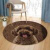 Portuguese Water Dog Round Carpet Floor Rug Living Room Bedroom Decor Round Area Rug Carpet