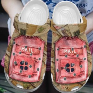 Postal Worker Personalize Clog Custom Crocs Fashionstyle Comfortable For Women Men Kid Print 3D Red Mail Box