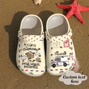 Postal Worker Personalized Can’T Stay Home Sku 1878 Crocs Crocband Clog Comfortable For Mens Womens Classic Clog Water Shoes