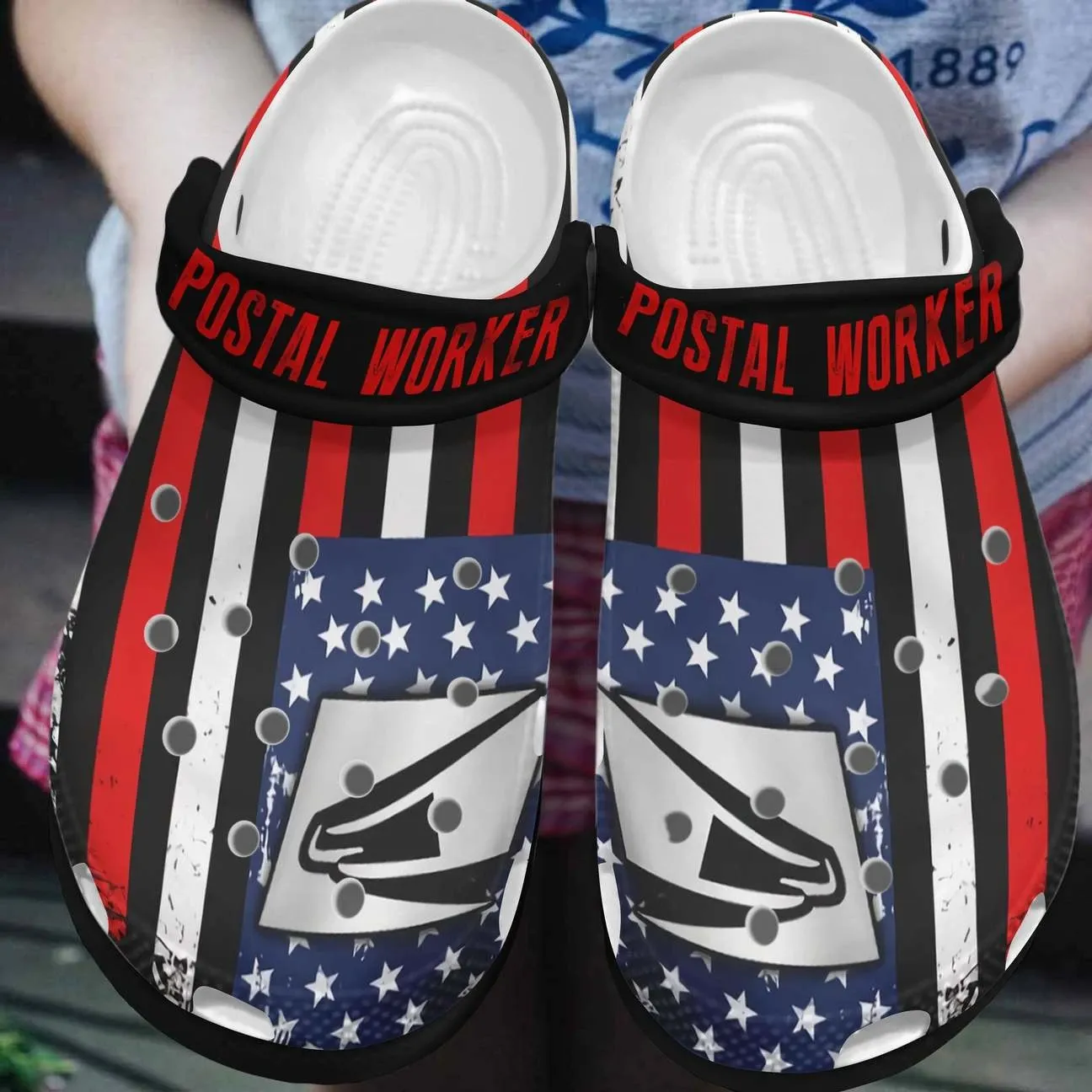 Postal Worker Personalized Clog Custom Crocs Comfortablefashion Style Comfortable For Women Men Kid Print 3D Flag Postal Worker Personalized Clog Custom Crocs Comfortablefashion Style Comfortable For Women Men Kid Print 3D Flag