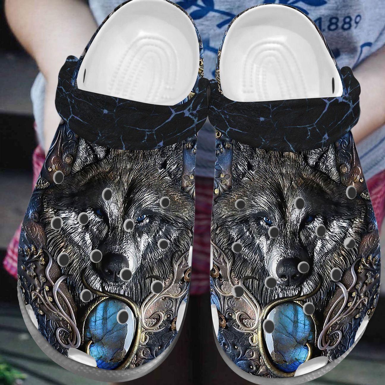 Premium Unique Wolf Personalize Clog Custom Crocs Fashionstyle Comfortable For Women Men Kid Print 3D Premium Unique Wolf Personalize Clog Custom Crocs Fashionstyle Comfortable For Women Men Kid Print 3D