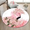 Pretty Flamingo Round Carpet Floor Rug Living Room Bedroom Decor Round Area Rug Carpet