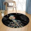 Pretty Hummingbird Round Carpet Floor Rug Living Room Bedroom Decor Round Area Rug Carpet