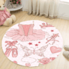 Princess Clothes Round Carpet Floor Rug Living Room Bedroom Decor Round Area Rug Carpet