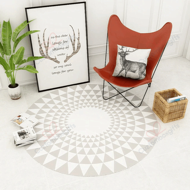 Printed Grey Mandala Round Carpet Floor Rug Living Room Bedroom Decor Round Area Rug Carpet Printed Grey Mandala Round Carpet Floor Rug Living Room Bedroom Decor Round Area Rug Carpet