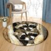 Procyon Lotor Round Carpet Floor Rug Living Room Bedroom Decor Round Area Rug Carpet