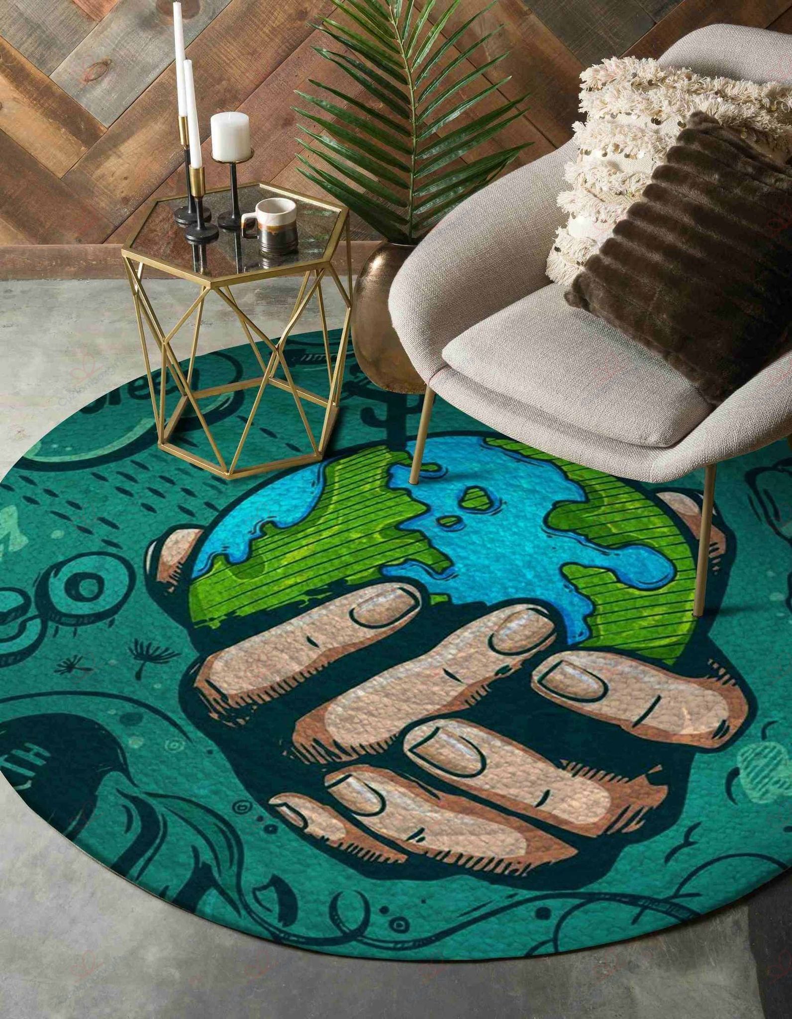 Protect Earth Round Carpet Floor Rug Living Room Bedroom Decor Round Area Rug Carpet Protect Earth Round Carpet Floor Rug Living Room Bedroom Decor Round Area Rug Carpet