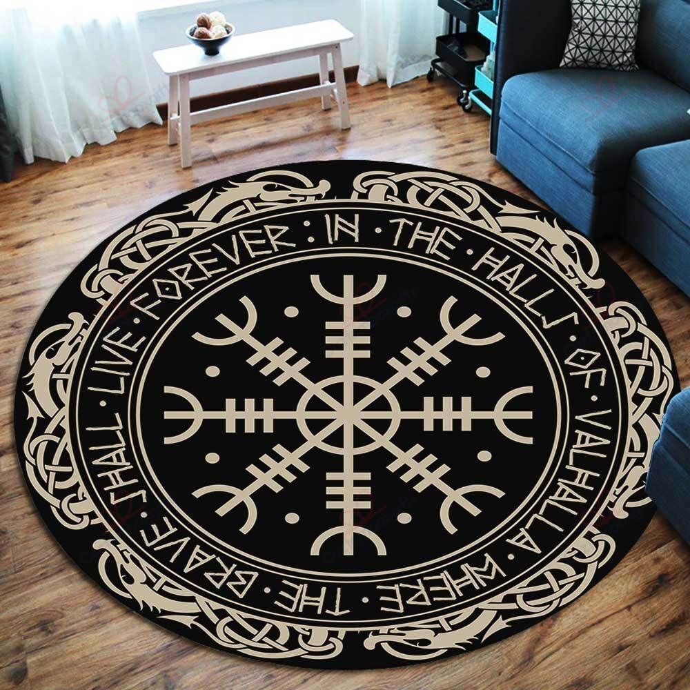 Protection Symbol Viking Round Carpet Floor Rug Living Room Bedroom Decor Round Area Rug Carpet Protection Symbol Viking Round Carpet Floor Rug Living Room Bedroom Decor Round Area Rug Carpet