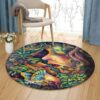 Psychedelic Art Kiss Round Carpet Floor Rug Living Room Bedroom Decor Round Area Rug Carpet